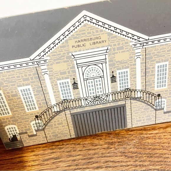 The Cat’s Meow | Vintage 1995 Series XIII Harrisburg Public Library Mini Wooden - Picture 5 of 8